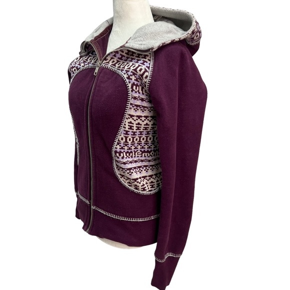 ❤️SOLD❤️Lululemon Special Edition Purple Fair Isle Print Scuba Hoodie Size 6 - Picture 9 of 12